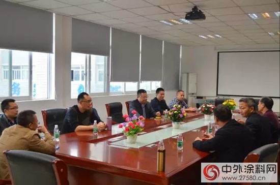 重慶星星集團領導一行蒞臨(lin) 迪邦塗料參觀考察