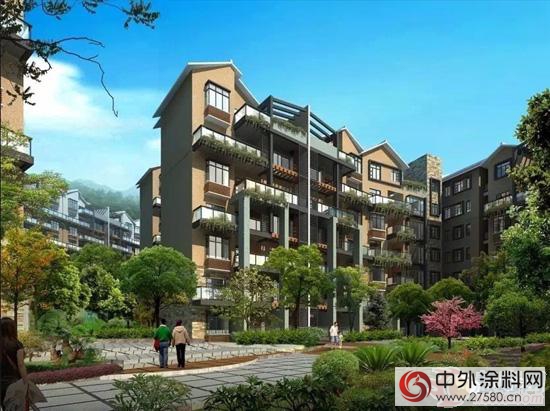 蘇格仕塗料“逸景高山”外牆真石漆工程竣工