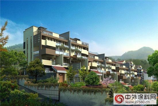 蘇格仕塗料“逸景高山”外牆真石漆工程竣工