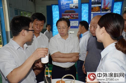 張家口銀行總行董事長梅愛斌帶隊到晨陽水漆參觀交流"116619"