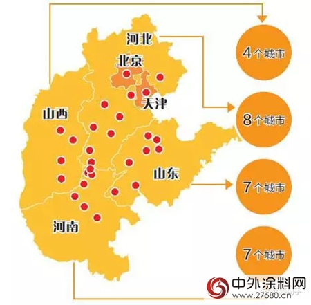 中國“2+26”城市群政策聯動 全麵推廣應用水性塗料"123032"