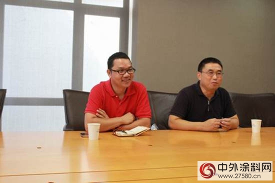 廣東(dong) 塗協陳冰會(hui) 長走訪五羊油漆、擎天材料進行行業(ye) 調研"123244"