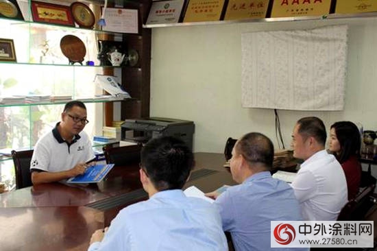 廣東(dong) 省塗料行業(ye) 法律服務中心律師團隊成員黃作良一行到訪廣東(dong) 塗協"124303"