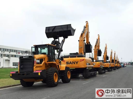 “中國紅”裝扮“大黃蜂” 晨陽水漆助力三一重工環保轉型