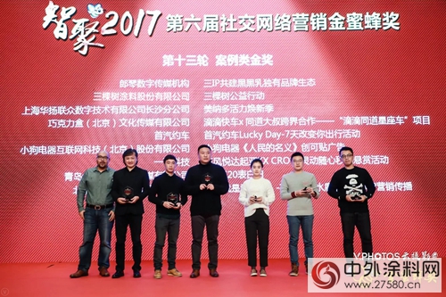 三棵樹公益行動榮膺第六屆“金蜜蜂”最佳營銷效果金獎