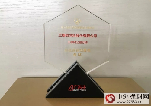 三棵樹公益行動榮膺第六屆“金蜜蜂”最佳營銷效果金獎