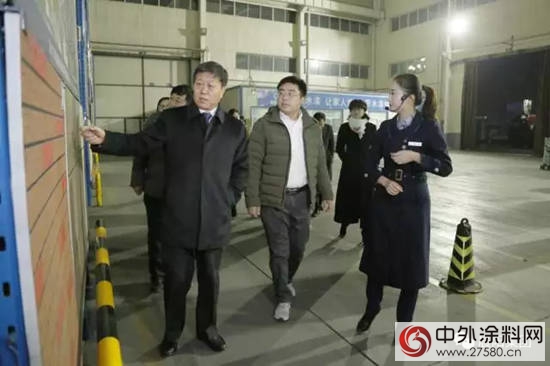 河北省唐縣政府領導一行到晨陽水漆參觀調研