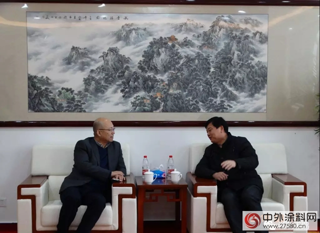 山東(dong) 萊鋼綠建國際建築工程有限公司董事長兼總經理高政先生蒞臨(lin) 天鵝塗料參觀指導工作！