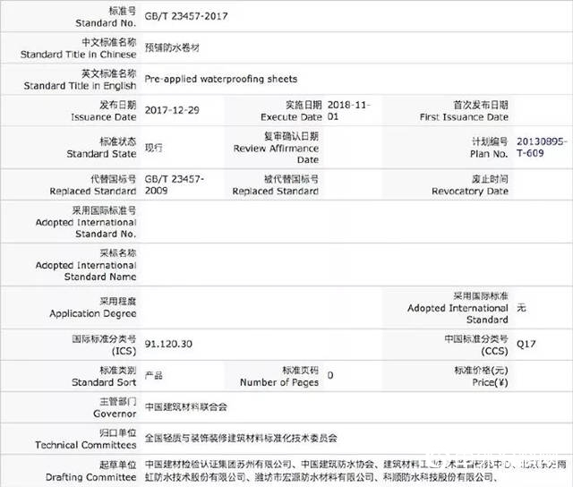 就是今天！防水領域4項新國標正式實施