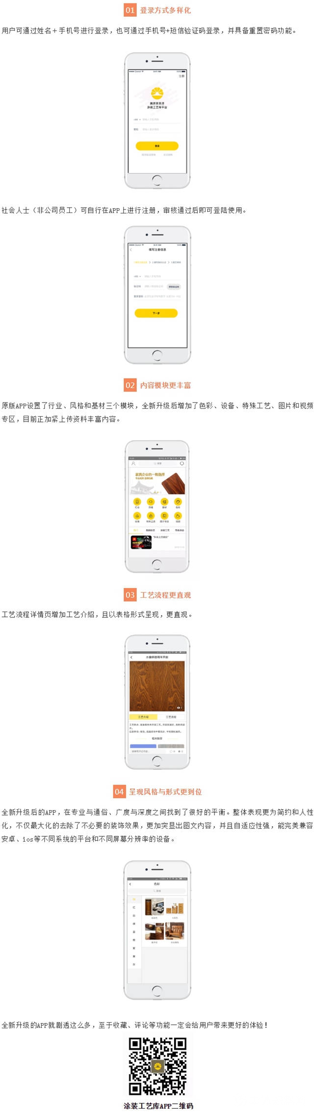 展辰家具漆塗裝工藝庫APP全新升級重磅推出