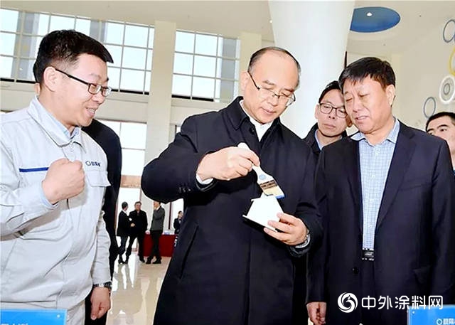 河北省長許勤等省市領導一行到晨陽水漆參觀調研