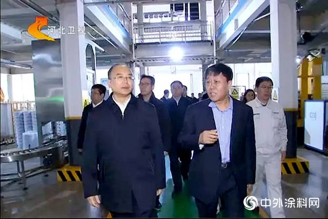 河北省長許勤等省市領導一行到晨陽水漆參觀調研