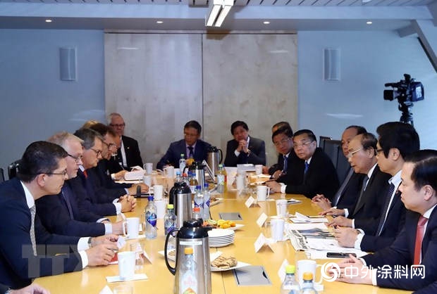 越南政府總理阮春福會見佐敦等挪威領先集團代表