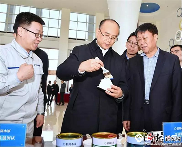 給指引、強支持，河北省委書記王東峰蒞臨晨陽水漆參觀調研