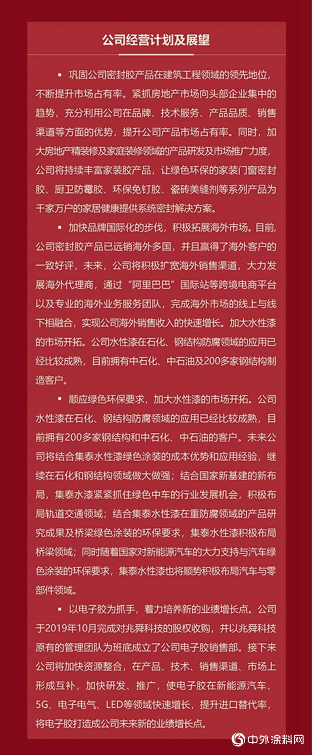 集泰股份2019年年報亮點"138121"