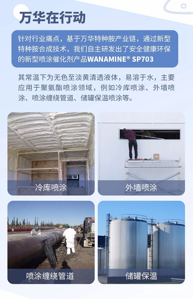 WANAMINE®SP703——新型噴塗催化劑產(chan) 品，讓聚氨酯噴塗更安全！"138536"