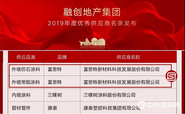 蟬聯四屆，富思特獲融創中國“雙料”優秀供應商"
138729"