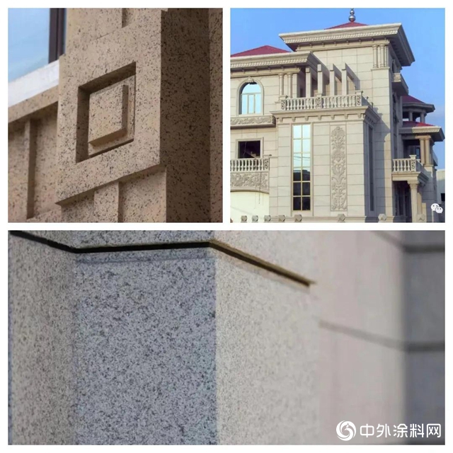 多彩仿石漆多種不同造型的施工工藝"140352"