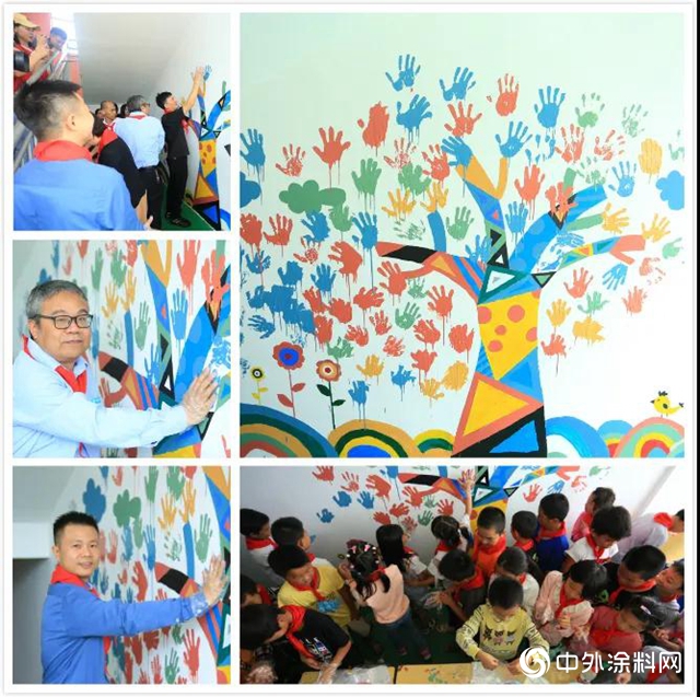 立邦工程走進「為愛上色」江西新危小學 牆地翻新築就“彩色魔方”