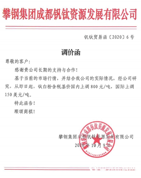 又漲了！鈦白粉再迎一波漲價(jia) 潮