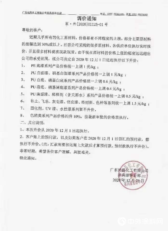 原料價(jia) 格猛逼  展辰嘉寶莉巴德士美塗士君子蘭(lan) 華隆鴻昌再掀漲價(jia) 潮"142551"