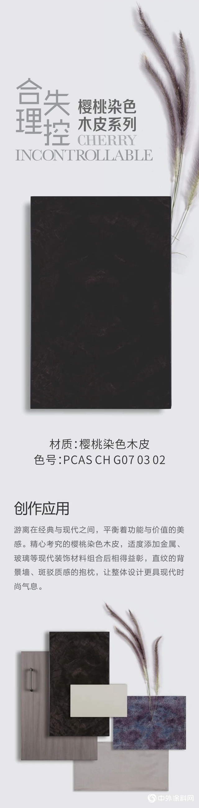 2020-2021時尚塗裝色彩趨勢｜合理失控·櫻桃染色木皮係列"142570"