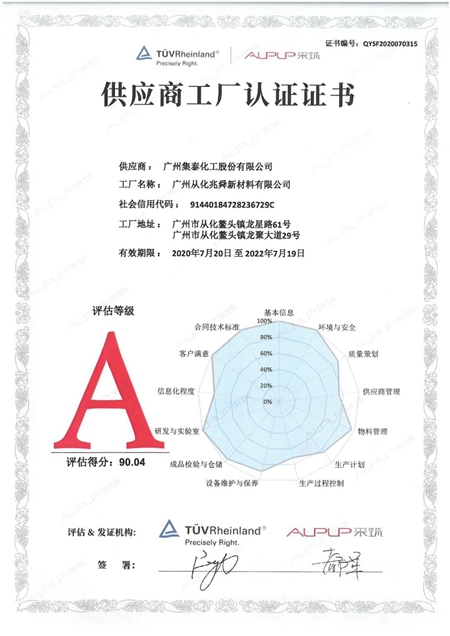 TÜV Rheinland與(yu) 采築聯合認證，集泰股份為(wei) A級嚴(yan) 選供應商