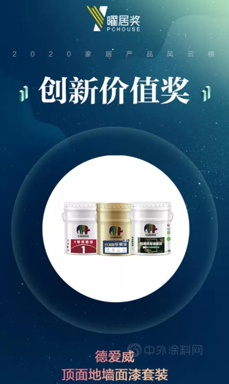 德愛威獲"曜居獎2020年度創新價(jia) 值獎"