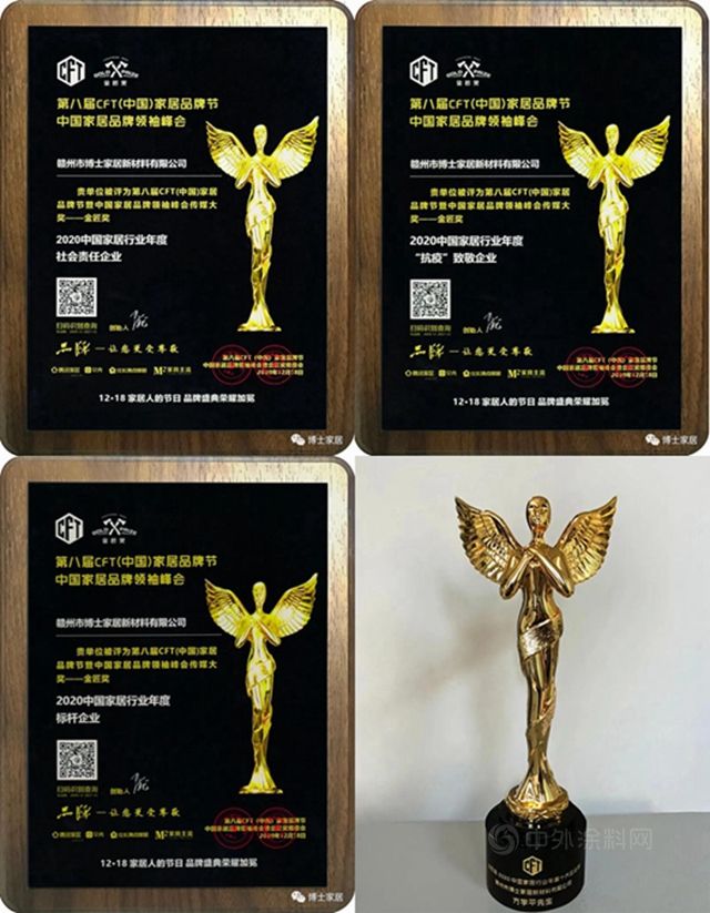 厲害了博士家居！一舉(ju) 攬獲4大獎項！