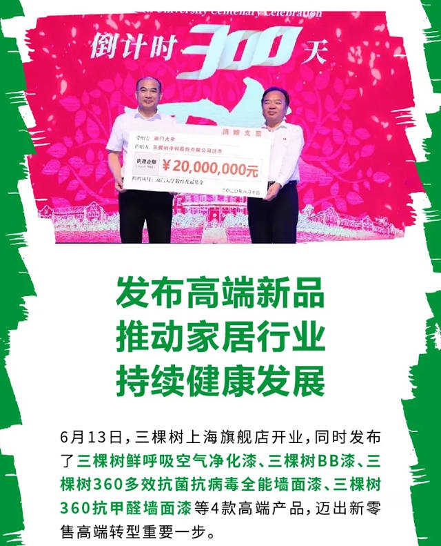 2020年三棵樹的24個(ge) 高光時刻