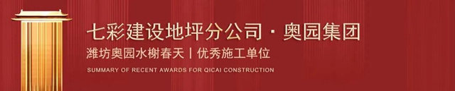 歲末捷報 載譽收官！——七彩建設近期獲獎匯總