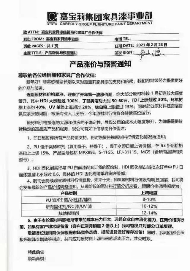 膽戰心驚！立邦、海虹老人、嘉寶莉、展辰、東(dong) 方雨虹、寶塔山、大寶、君子蘭(lan) 等一大波漲價(jia) 來襲