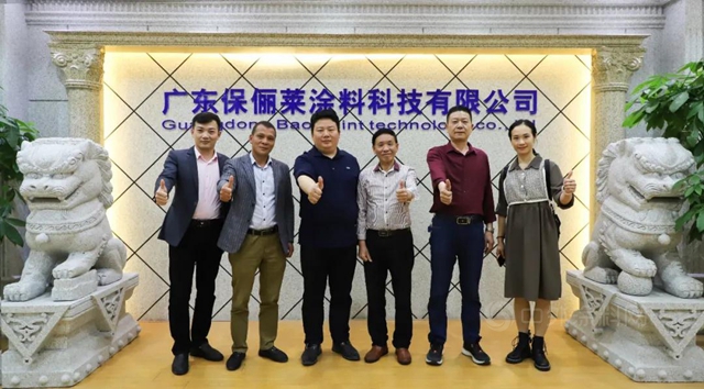 開工大吉，牛年新征“塗”！順德塗料商會(hui) 會(hui) 長胡錦釗攜工作人員蒞臨(lin) 保儷(li) 萊