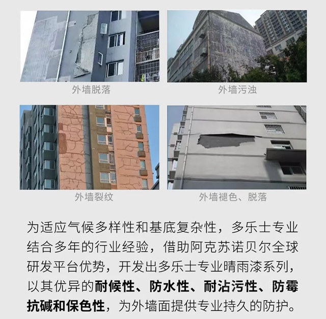 多樂(le) 士專(zhuan) 業(ye) 晴雨漆，全麵抵禦氣候變化