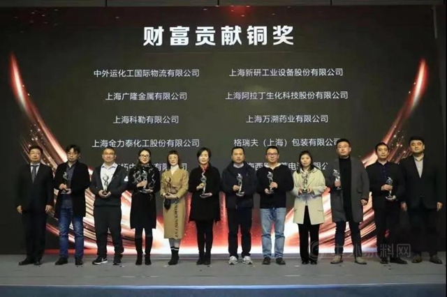 金力泰獲得上海杭州灣園區2020年度“進步最快獎”和“財富貢獻銅獎”