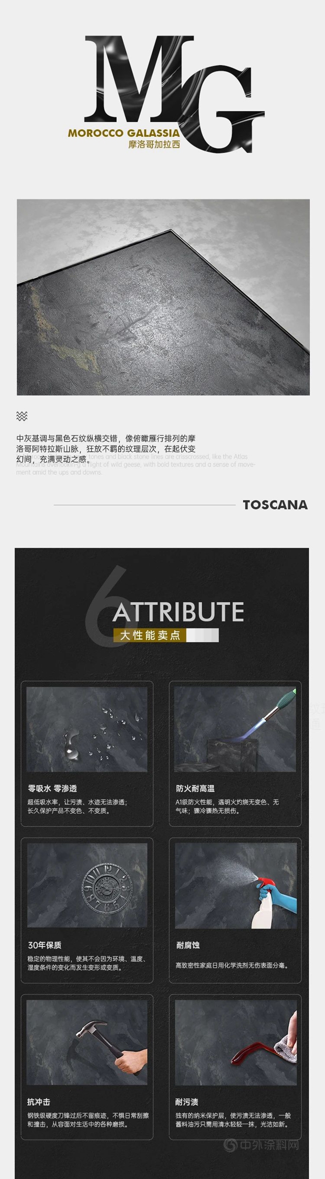 TOSCANA托斯卡納藝術無邊際 • 抗菌岩板——摩洛哥加拉西