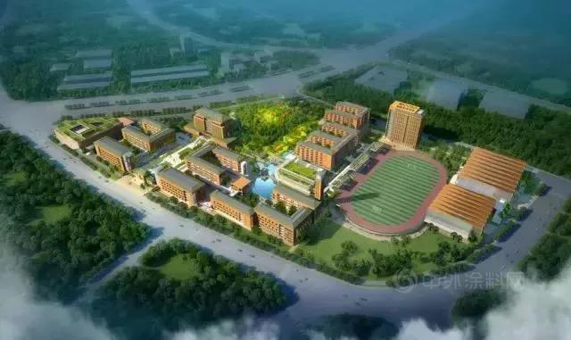 塗可諾漆|最新工程動態分享|廣州市執信中學天河校區建設中
