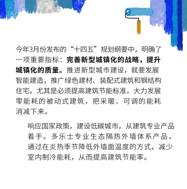多樂(le) 士專(zhuan) 業(ye) 生態隔熱外牆漆助力低碳城市