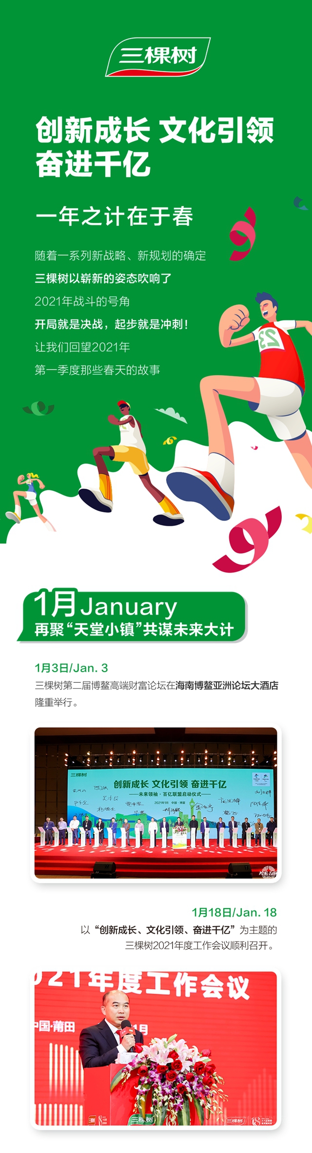三棵樹2021年第一季度大事件