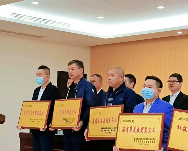 平陽瑞豐(feng) 新材料科技有限公司榮獲“國家高新技術企業(ye) ”等三項榮譽稱號