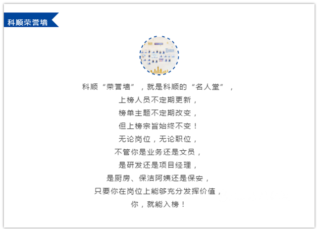 科順榮譽牆 | 效率先鋒，高質高效樹標杆