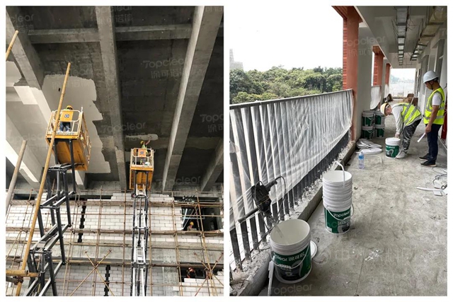 塗可諾漆|最新工程動態分享|廣州市執信中學天河校區建設中