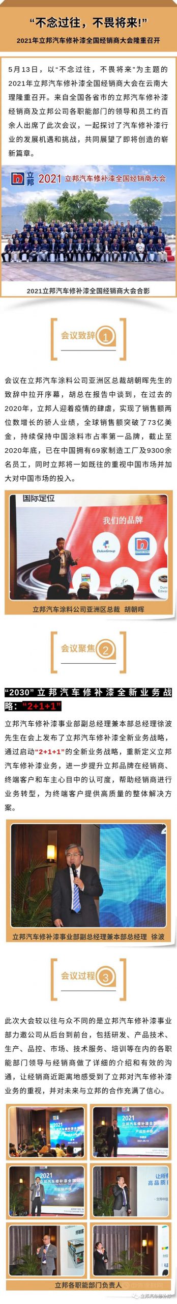 “不念過往，不畏將來！”2021年立邦汽車修補漆全國經銷商大會(hui) 隆重召開