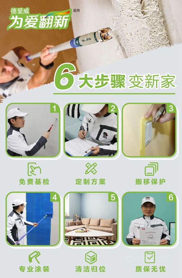 德愛威為(wei) 愛翻新，一站式解決(jue) 牆麵問題