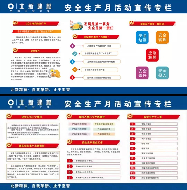 北新建材開展2021年“安全生產(chan) 月”活動