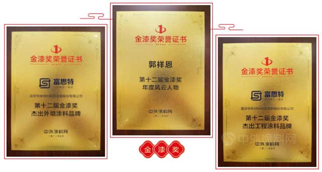 行業(ye) 榮譽 | 富思特連續六年蟬聯“金漆獎”！