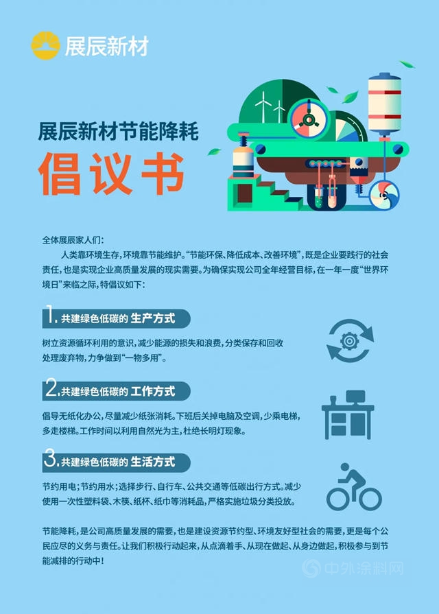 安全環保月 | 展辰新材節能降耗倡議書(shu) 