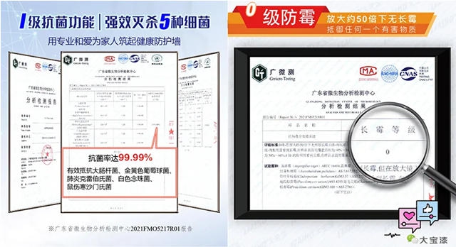 大寶抗病毒全效牆麵漆│護牆鋅淨界