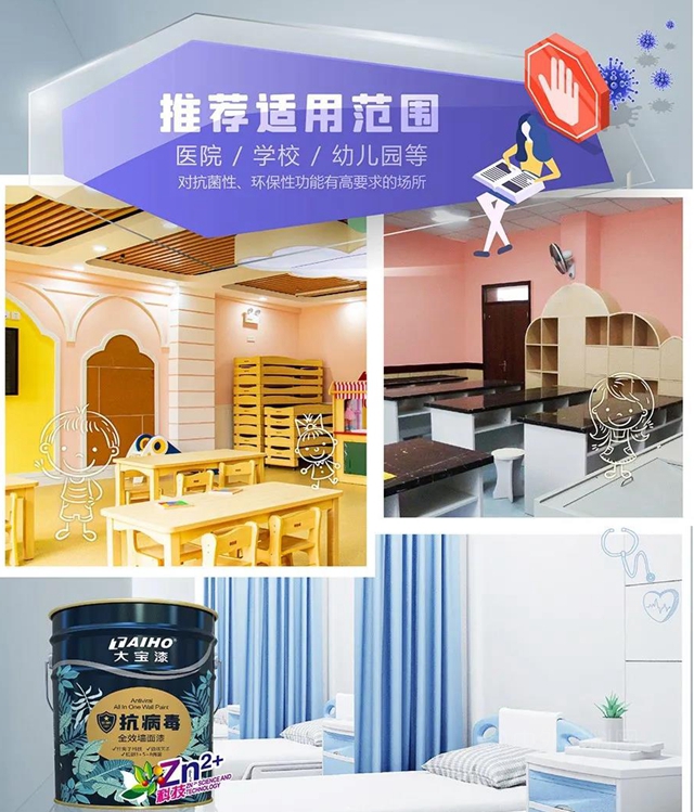 大寶漆 抗病毒全效牆麵漆│護牆鋅淨界
