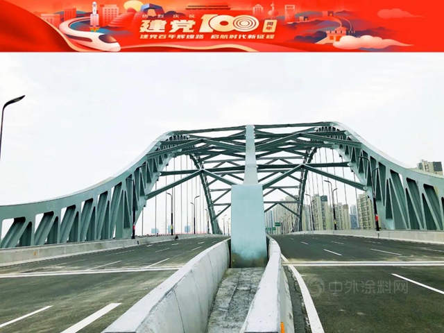 獻禮建黨(dang) 百年 | 雙虎塗料妝靚揚州萬(wan) 福快速路跨京杭大運河橋